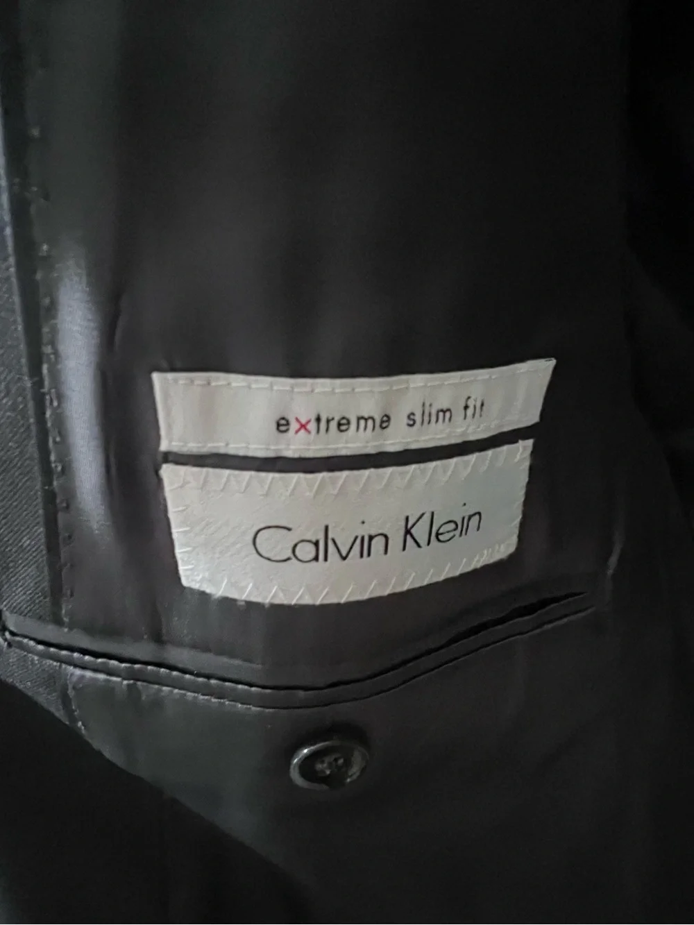 Calvin Klein Men's Black Two-Button Suit Jacket